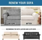 H.VERSAILTEX 3 Piece Stretch Sofa Covers for 2 Cushion Sofa Couch Covers for Living Room Sofa Slipcovers (Base Cover Plus 2 Seat Cushion Covers) Thicker Jacquard Fabric(Large Sofa, Ivory) : Home & Kitchen - Image 8