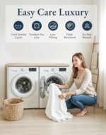 LANE LINEN 100% Organic Cotton King Bed Sheet Set, Bedsheets 4Pc Soft Cooling Fully Elasticized Mercerised All Season Sustainably Produced Cotton Sheets King Size, Oeko Tex Sheets - Mineral : Home & Kitchen - Image 9