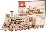 ROKR 3D Wooden Puzzle for Adults-Mechanical Train Model Kits-Brain Teaser Puzzles-Vehicle Building Kits-Unique Gift for Teens on Birthday/Christmas Day(1:80 Scale)(MC501-Prime Steam Express) : Toys & Games