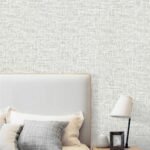 MANONIRIA Grey Grasscloth Peel and Stick Wallpaper, Textured Vintage Contact Paper 15.75inch x 118.11inch, Self Adhesive Removable Faux Linen Vinyl Wallpaper for Cabinets Wall Decoration - - Image 2