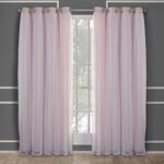 TOWN & COUNTRY LUXE Talia Double Layer Indoor Curtains, Sheer and Room Darkening Blackout, Grommet Top, Energy Efficient, 2-Pack Set, 52"x84", Rose Blush : Home & Kitchen - Image 3