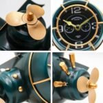 YOUKI Airplane Desk Clocks,Tabletop Decor,Airplane Gifts for Men,Industrial Decor,Shelf Clock for Bedroom Office,Silent No Ticking,Battery Operated,Green,8.6 x 8.4 x 7.5 inches : Home & Kitchen - Image 8