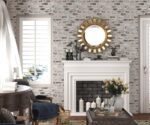 Brick Wallpaper Peel and Stick Wallpaper 17.3"x393" Grey and White 3D Brick Wallpapers Self Adhesive Vintage Wall Paper Removable Textured Contact Paper for Fireplace Kitchen Home Decoration Vinyl - - Image 2