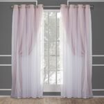 TOWN & COUNTRY LUXE Talia Double Layer Indoor Curtains, Sheer and Room Darkening Blackout, Grommet Top, Energy Efficient, 2-Pack Set, 52"x84", Rose Blush : Home & Kitchen - Image 2