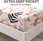 JSD Boho Floral Printed Sheet Set Queen Size 4 Piece, Soft Botanical Pattern Microfiber Sheets Extra Deep Pocket : Home & Kitchen - Image 5