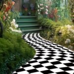 Preboun Wonderland Party Decoration Black and White Aisle Runner Rug Carpet Wall Art for Wonderland Birthday Party Decorations (Chic Style,47 x 118 Inches) : Home & Kitchen - Image 5