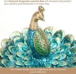 Bits and Pieces Peacock Jewelry Box for Women Small Keepsake Box with Peacock Figurine Lid - Decorative Boxes for Home Decor : Home & Kitchen - Image 3