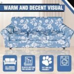 BoSofMIT Stretch Sofa Slipcover Set for 3 Cushion Couch Sofa — Floral Print Couch Cover, Pet and Child-Friendly Furniture Sofa Covers,with Elastic Bottom : Home & Kitchen - Image 2