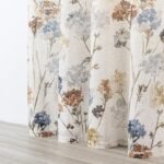 MYSKY HOME Floral Linen Curtains 84 inch Length 2 Panels Set Spring Flower Patterned Semi Sheer Light Filtering Privacy Farmhouse Grommet Drapes for Living/Dining Room, Yellow, W52 x L84, Pack-2 : Home & Kitchen - Image 5