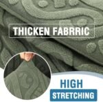 H.VERSAILTEX Couch Covers for 2 Cushion Sofa 1 Piece Stretch Loveseat Slipcover Pet Dog Universal Slip Cover Love Seat Covers Upgrade Thick Jacquard Fabric with Spiral Pattern(58"-70", Sea Grass) : Home & Kitchen - Image 3