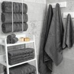 American Soft Linen Luxury 4 Piece Bath Towel Set, 600 GSM 100% Cotton Turkish Bath Towels for Bathroom, 27x54 in Large Bathroom Shower Towels, Dark Gray : Home & Kitchen - Image 2