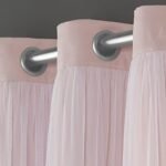 TOWN & COUNTRY LUXE Talia Double Layer Indoor Curtains, Sheer and Room Darkening Blackout, Grommet Top, Energy Efficient, 2-Pack Set, 52"x84", Rose Blush : Home & Kitchen - Image 5