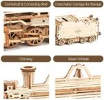 ROKR 3D Wooden Puzzle for Adults-Mechanical Train Model Kits-Brain Teaser Puzzles-Vehicle Building Kits-Unique Gift for Teens on Birthday/Christmas Day(1:80 Scale)(MC501-Prime Steam Express) : Toys & Games - Image 3
