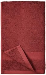 Amazon Basics 6 Piece hand towels for bathroom, Fade Resistant 100% Cotton, soft absorbent bathroom handtowel 6 - Pack (26''x16''), Crimson : Home & Kitchen - Image 2