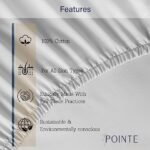 Pointehaven Bedding 4 Pieces Full 100% Cotton Percale Sheets- Printed Bed Sheet & Pillowcase Sets- Soft Cotton Bed Sheets Set- Fits Mattress 19 inches Deep Pocket (Full, Cypress) : Home & Kitchen - Image 4