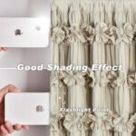 Homechoice Decor Camel Blackout Curtains with Handmade Ruffles, Butterfly Flower Embellishments for Thermal Insulated Room Darkening Drapes, 42" W x 63" L (Pair) for Bedroom, Living Room (LQ-37) : Home & Kitchen - Image 4