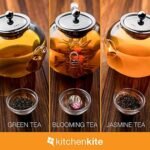 | Kitchen Kite Glass Teapot Set with 4 Double Wall Teacups & Removable Stainless Steel Infuser - Microwave Dishwasher Safe Clear Blooming Loose Leaf Teas, Tea Maker Gift Teapots - Image 9