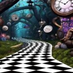 Preboun Wonderland Party Decoration Black and White Aisle Runner Rug Carpet Wall Art for Wonderland Birthday Party Decorations (Chic Style,47 x 118 Inches) : Home & Kitchen - Image 6