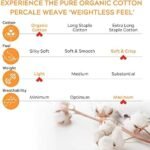 Sleep Mantra Premium 100% Organic Cotton Bed Sheet Set - Soft & Cooling Percale Weave - 4 Piece Bedding Set with Deep Pocket - GOTS Certified - Breathable & Eco-Friendly (Cal King, Blue) : Home & Kitchen - Image 8