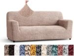 PAULATO BY GA.I.CO. Sofa Slipcover - Stretch Couch Cover - Stylish Cushion Sofa Cover - Soft Polyester Fabric Slip Cover - 1-Piece Form Fit Washable Protector for Pet - Microfibra - Blush Taupe : Home & Kitchen