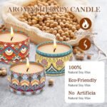 3 Pack Home Scented Candles - Strong Lavender, Bluebell & Mandarin Candle, 2.5 Oz, 100% Soy, Non-Toxic, Small Candle Set for Aromatherapy & Gifts, Prizes for Adults, Baby Shower Prizes : Home & Kitchen - Image 3