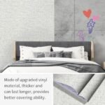 MANONIRIA Grey Grasscloth Peel and Stick Wallpaper, Textured Vintage Contact Paper 15.75inch x 118.11inch, Self Adhesive Removable Faux Linen Vinyl Wallpaper for Cabinets Wall Decoration - - Image 9