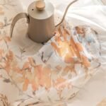 SUOUO Boho Burnt Orange Floral Semi Sheer Curtains for Living Room Linen Textured 84 inches Long Rod Pocket Patterned Leaf Window Drapes for Dining Bedroom 2 Panels : Home & Kitchen - Image 9