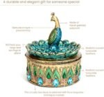 Bits and Pieces Peacock Jewelry Box for Women Small Keepsake Box with Peacock Figurine Lid - Decorative Boxes for Home Decor : Home & Kitchen - Image 5
