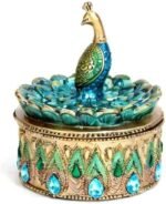 Bits and Pieces Peacock Jewelry Box for Women Small Keepsake Box with Peacock Figurine Lid - Decorative Boxes for Home Decor : Home & Kitchen - Image 8