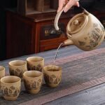 | Scizorito Landscape Tea Set, Ceramics Teapot with Handle, Practical for Home or Office, 6 Large Cups with Gift Box, Suitable for Father's Day, Birthday, Graduation Season Tea Sets - Image 7