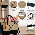 YOOLIFE Gifts for Women - Womens Christmas Gifts, Birthday Gift for Women Mom Sister Teacher, K Initial Tote Bag, Christmas Gift for Her Friend Teacher Wife Mom Birthday, Initial Tote Bag : Clothing, Shoes & Jewelry - Image 5
