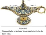 AVESON Classic Vintage Aladdin Magic Genie Costume Lamp Home Table Decoration & Gift, Golden Blue : Home & Kitchen - Image 3