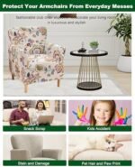 CRFATOP Stretch Modern Banquet Armchair Slipcover 1-Piece Accent Chair Covers with Arms Soft Chair Slipcovers for Living Room Armchair Furniture Protector Office Reception Reading Sofa,B61 : Home & Kitchen - Image 6