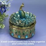 Bits and Pieces Peacock Jewelry Box for Women Small Keepsake Box with Peacock Figurine Lid - Decorative Boxes for Home Decor : Home & Kitchen - Image 7