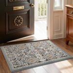 LUMI Indoor Door Mat for Entrance 17x30, Luxury Front Doormat with Non-Slip Latex Rubber Backing, Soft Washable Dirt Trapper, Flower Whipser (Folded Package) : Patio, Lawn & Garden - Image 3