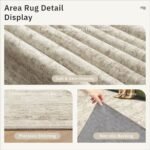 Soalmost Washable Area Rug 8x10, Large Soft Rugs for Living Room Vintage Beige Carpet 8x10 Area Rugs for Bedroom Dining Room Non-Slip Stain Resistant Under Table Rug : Home & Kitchen - Image 5