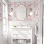 Safiyya Pink Floral Wallpaper Peel and Stick Removable Self Adhesive Wall Paper for Bedroom Bathroom Flowers Contact Paper for Cabinets Walls Vinyl Rolls 78.7''x 17.3" - - Image 3