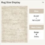 Soalmost Washable Area Rug 8x10, Large Soft Rugs for Living Room Vintage Beige Carpet 8x10 Area Rugs for Bedroom Dining Room Non-Slip Stain Resistant Under Table Rug : Home & Kitchen - Image 3