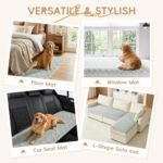Arfntevss Couch Cover for Dogs Plush Washable Sofa Covers for 3 Cushion Couch Pet Friendly Fuzzy Sofa Slipcovers 3 Seat Anti-Slip Boho Sectional Furniture Protector (Jacquard Plush Gray, 35.5" x 71") : Home & Kitchen - Image 5