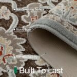 LUMI Indoor Door Mat for Entrance 17x30, Luxury Front Doormat with Non-Slip Latex Rubber Backing, Soft Washable Dirt Trapper, Flower Whipser (Folded Package) : Patio, Lawn & Garden - Image 5