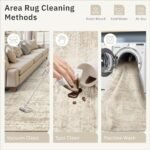 Soalmost Washable Area Rug 8x10, Large Soft Rugs for Living Room Vintage Beige Carpet 8x10 Area Rugs for Bedroom Dining Room Non-Slip Stain Resistant Under Table Rug : Home & Kitchen - Image 4