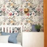 Jeweluck Floral Wallpaper Peel and Stick Vintage Floral Contact Paper Peel and Stick 16.9”x118.1” Poppy Flower Wallpaper Boho Leaf Removable Self Adhesive Wall Paper for Cabinets Bedroom Decorative - - Image 2