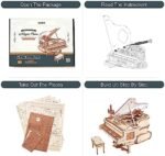 ROKR 3D Wooden Puzzles for Adults 223pcs Piano Model Kit 1:20 Scale Building Puzzles Wooden Music Box Unique Gift for Men Women Hobbies for Birthday Christmas : Toys & Games - Image 5