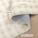 Amazon Basics Indoor Area Rug, 3D Bubble Washable Home Decor Carpet for Living Room, Bedroom, 4' W × 6' L, Beige : Home & Kitchen - Image 3