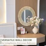 Chi An Home 24 Inch Natural Jute Mirror, Wall Mounted Round Mirror with Metal Frame, Wall Decor Rustic Farmhouse Boho Decor Accent for Bathroom, Bedroom, Living Room, or Entryway : Home & Kitchen - Image 5