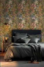 Vintique Floral Wallpaper Peel and Stick Boho Wall Paper Removable Waterproof Green Petal Pattern Contact Paper for Bedroom, Bathroom, Home Wall 17.3" x 118" - - Image 7