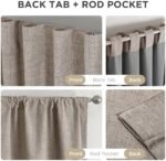 Joydeco Blackout Curtains for Bedroom - Nature Linen 84 Inch Long 100% Light Blocking 2 Panels Set, Rod Pocket & Back Tabs Living Room Drapes, Thermal Insulated Room Darkening Window Curtains : Home & Kitchen - Image 6