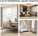 Joydeco Blackout Curtains for Bedroom - Nature Linen 84 Inch Long 100% Light Blocking 2 Panels Set, Rod Pocket & Back Tabs Living Room Drapes, Thermal Insulated Room Darkening Window Curtains : Home & Kitchen - Image 8