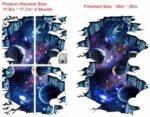 Quanhaigou Galaxy Wall Sticker,Space Wall Decal,Planet Wallpaper Decoration Decor : Tools & Home Improvement - Image 3