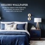 HeloHo 118"X15.7" Solid Blue Wallpaper Matte Textured Peel and Stick Wallpaper Self Adhesive Removable Wall Paper Waterproof Contact Paper for Living Room Bedroom Decor - - Image 2